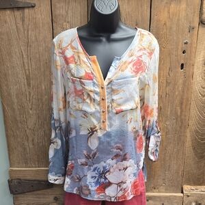 Floral Button-Down Women's Top